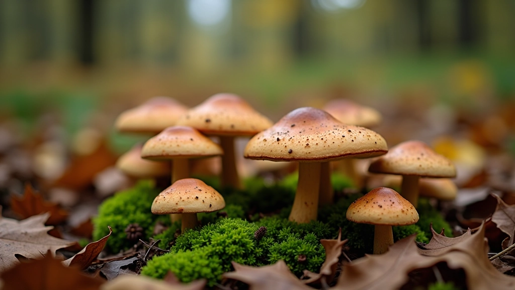 Sēņu dažādības starp meža lapām un vecos kodus